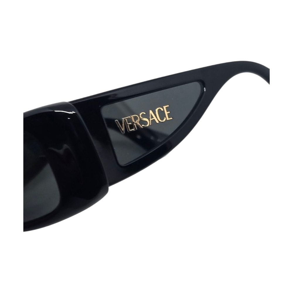 VERSACE SUNGLASSES Black Rectangular Smart Glasse… - image 5